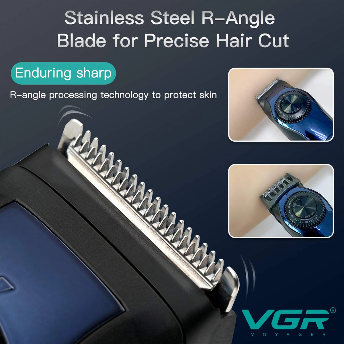 VGR V-080 Hair Trimmer For Men, Black