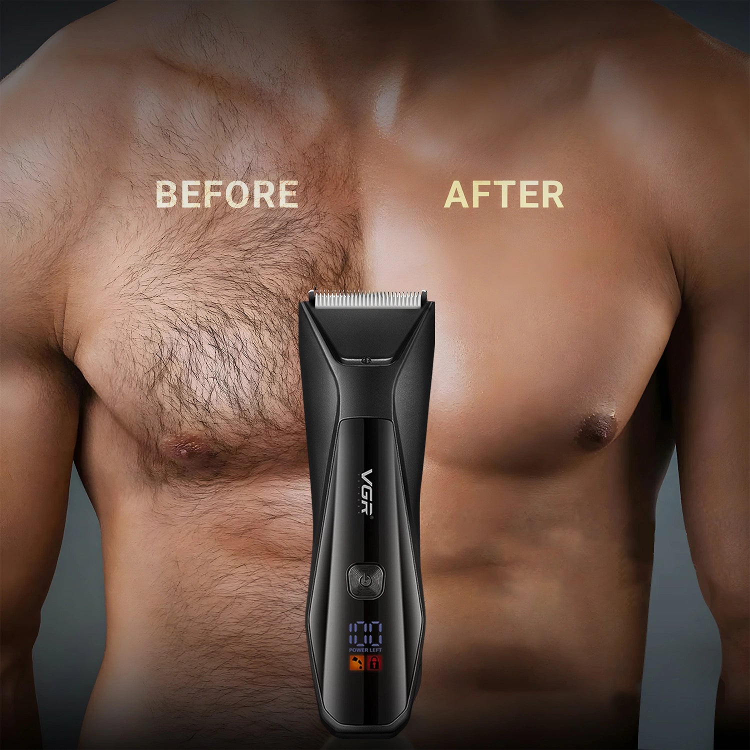 VGR V-938 Professional Cord/Cordless Body Trimmer for full-body grooming (Black)