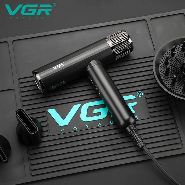 VGR V-427 Professional Hair Dryer, High-Speed 110000 RPM BLDC Motor, 1900W (Black)