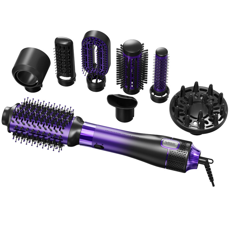 VGR V-488 Professional 8 IN 1 Hot Air Brush, Purple