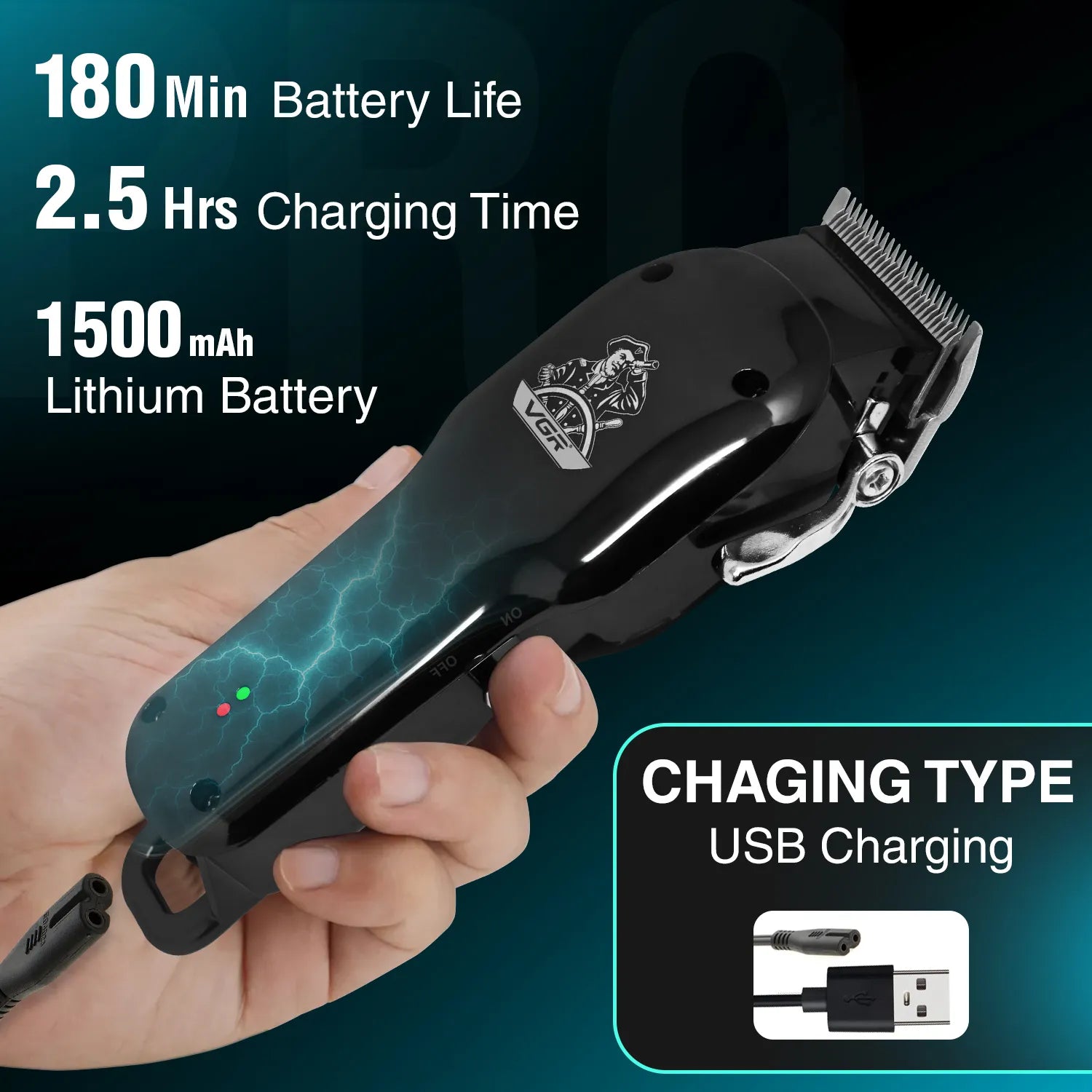 VGR V-679 Hair Clipper For Men