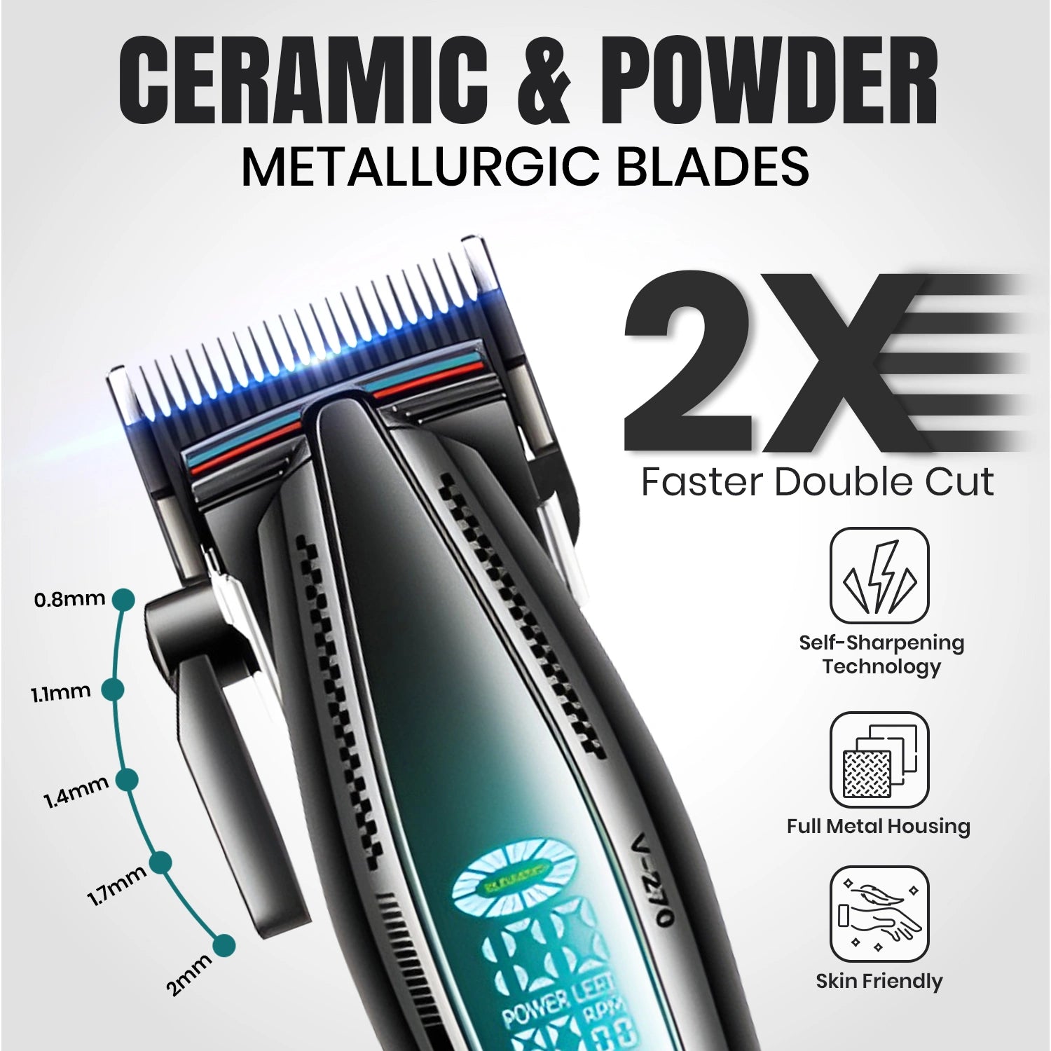 VGR V-270 Professional Metal Housing Cord/cordless Hair Clipper For Men's