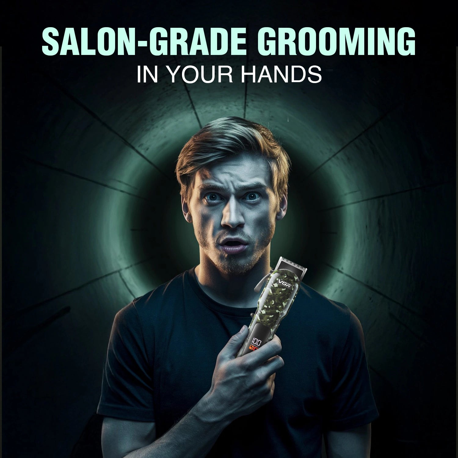 VGR VL-665 Limited Edition Hair Clipper For Men, Camouflage