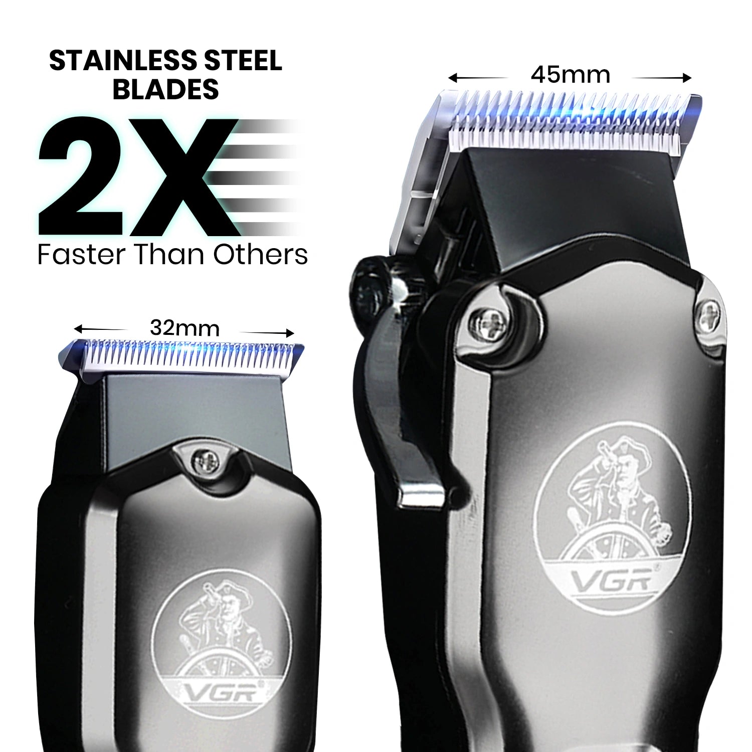 VGR V-675 Professional Cord/Cordless Hair Clipper & Trimmer Set