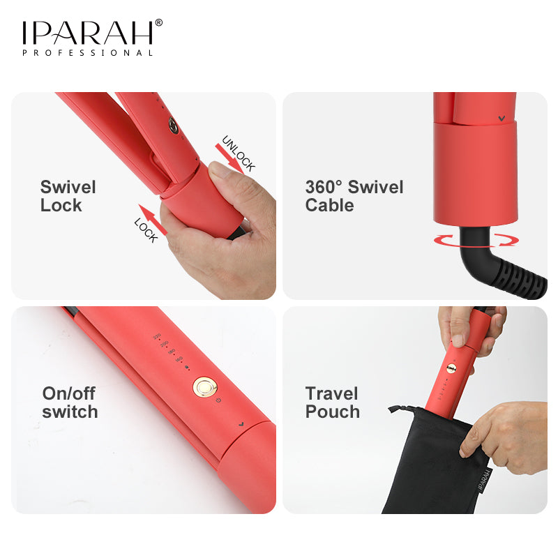 IPARAH P-103 Professional Ionic Hair Straightener, Instant Heat with Temp Control(160°C-220°C)