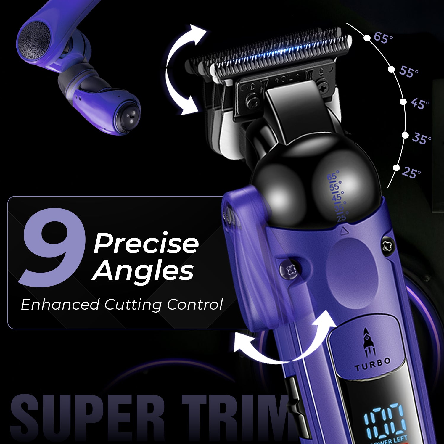 VGR V-274 Professional Hair Trimmer with Ceramic-Titanium Blades & Turbo Function