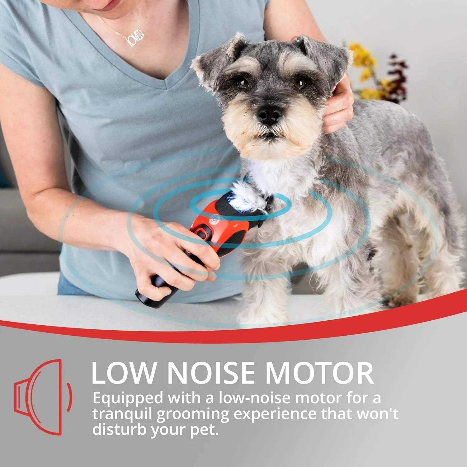 VGR V-208 Professional Pet Clipper for Dogs, Cats & All Animals, 2000mAh Battery, LED Display, Ceramic Blades, Powerful Motor, 6 Guide Combs, 180mins Runtime, Travel Lock