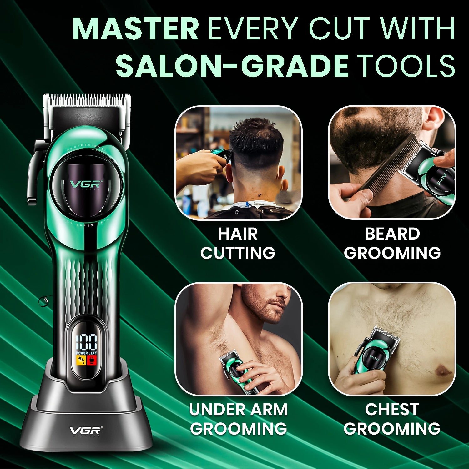 VGR V-166 Professional Hair Clipper for Salon Professionals and Personal Use