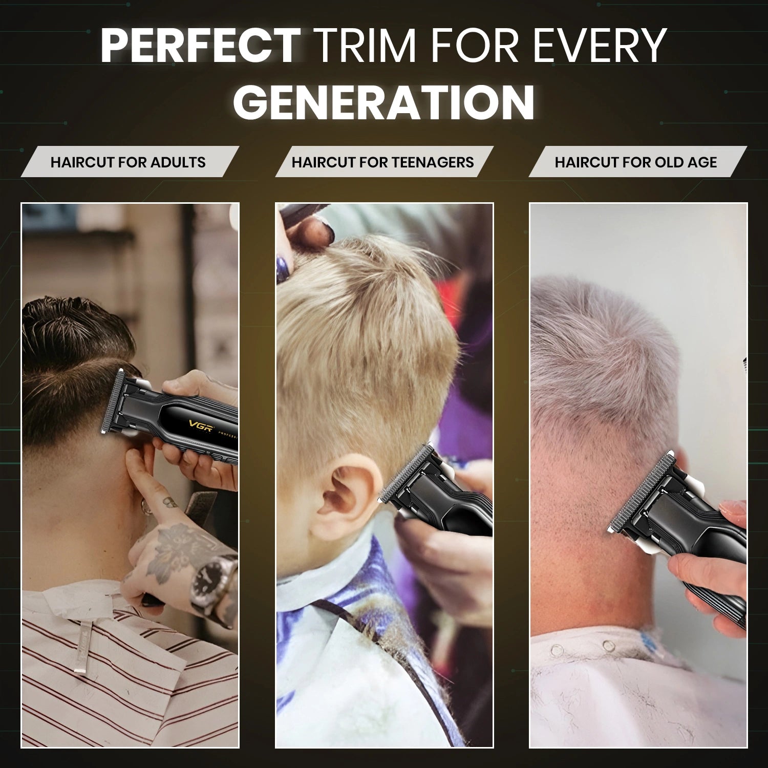 VGR V-930 Professional Cord/Cordless Hair Trimmer for Men's & Boy's