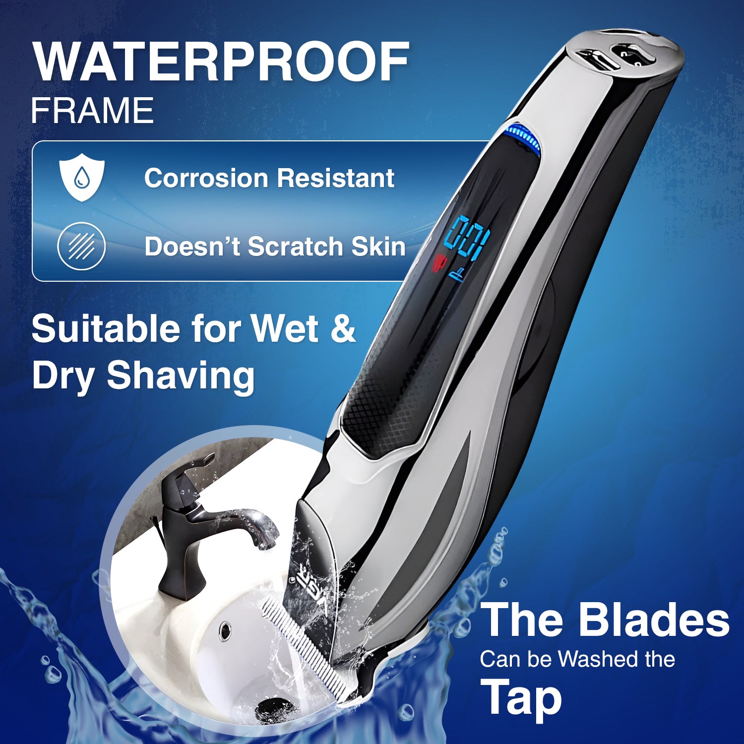 VGR V-070 Hair Trimmer For Men, Grey