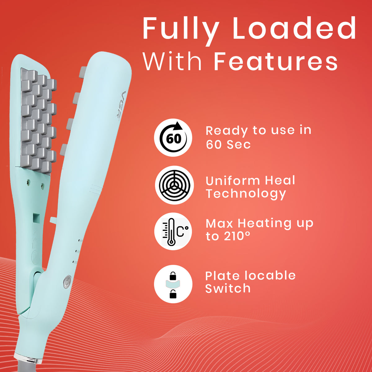 VGR V-531 Hair Volumizer 165°C to 210°C Heat Producer For Women, Green