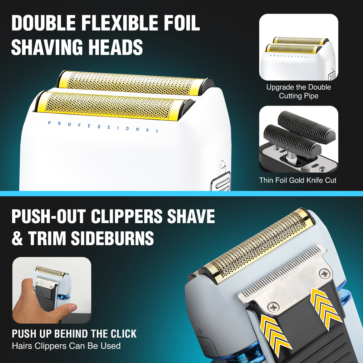 VGR V-362 SUPER TRIM Foil Shaver for Men (White)