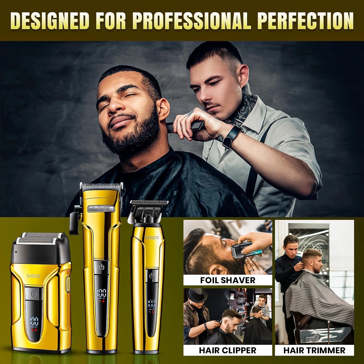 VGR V-694 Professional Salon Quality Rechargeable Combo Kit