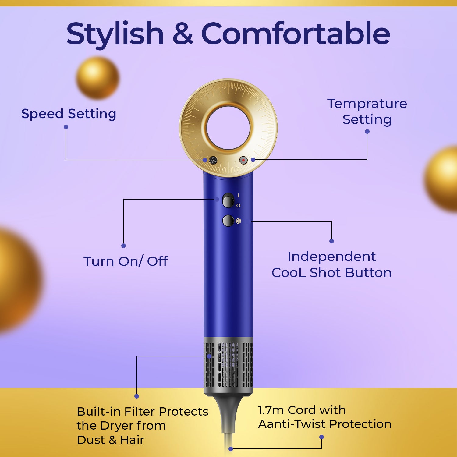 VGR V-445 Professional BLDC Hair Dryer