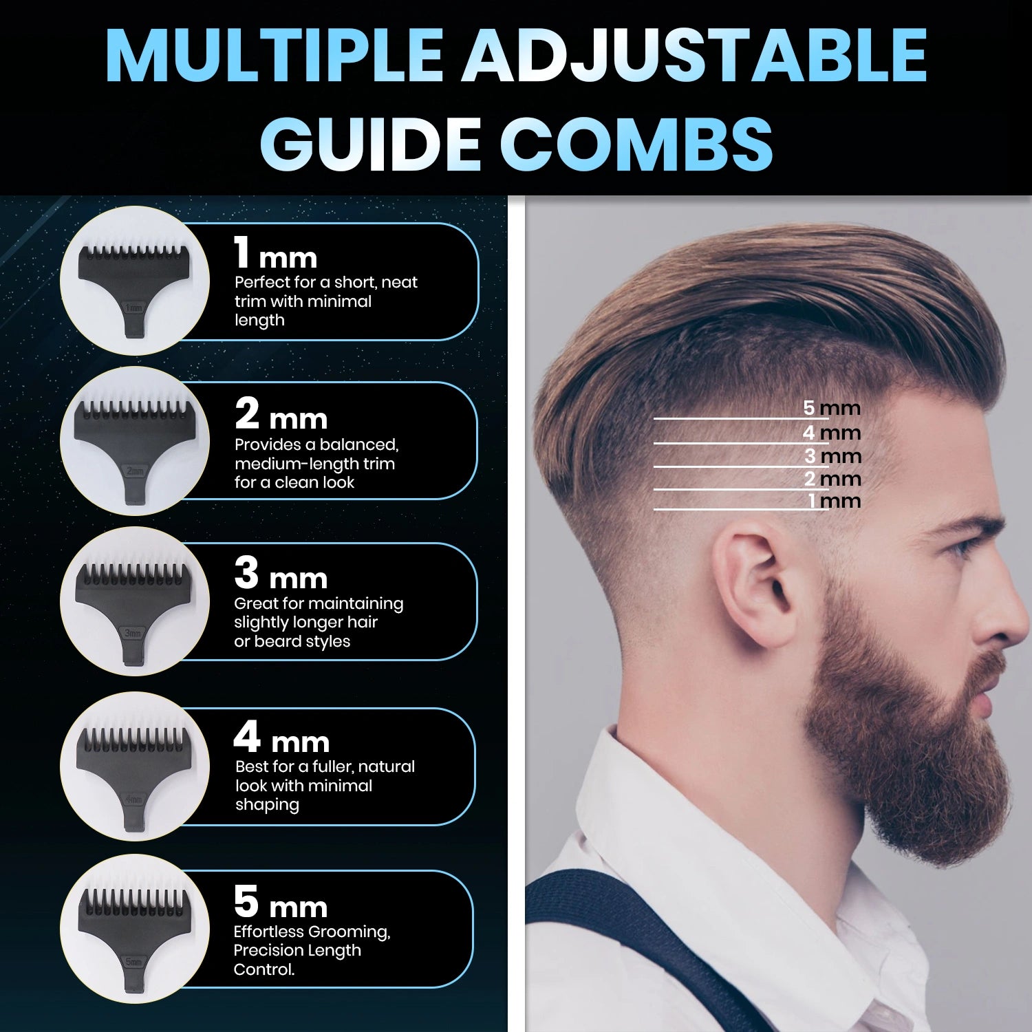 VGR V-253 Professional Hair Trimmer for Men, 90 Minutes Runtime