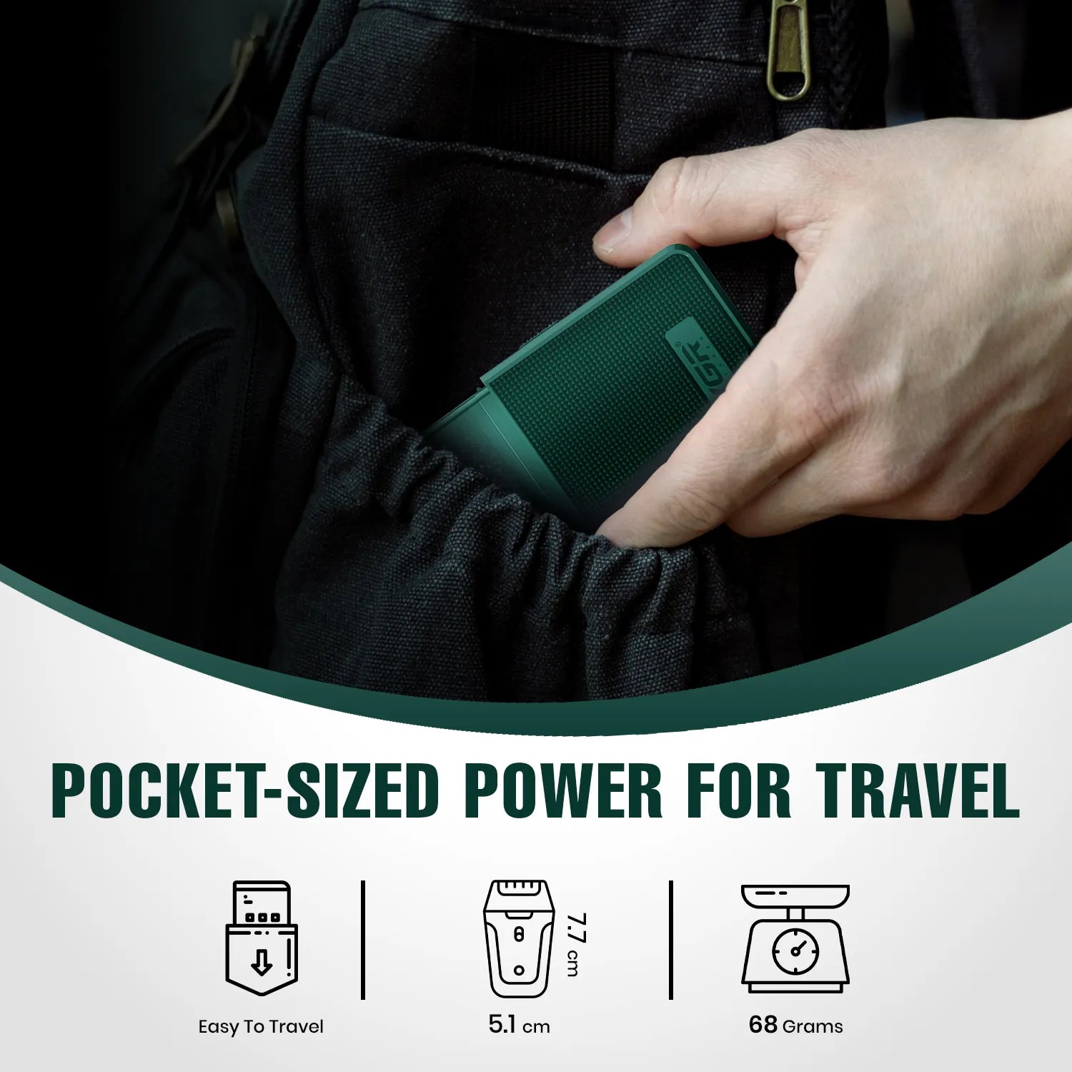 VGR V-376 Professional Pocket Size Shaver For Men (Green)