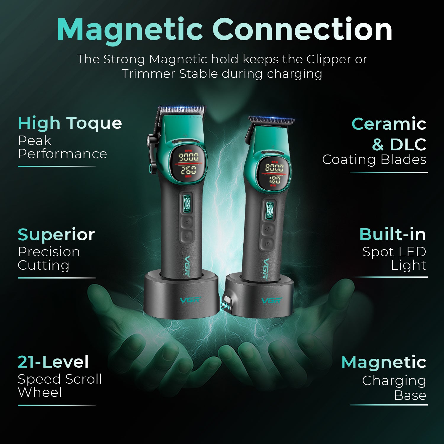 VGR V-885 S2 Rotafinity Pro 2 in 1 Barber Set