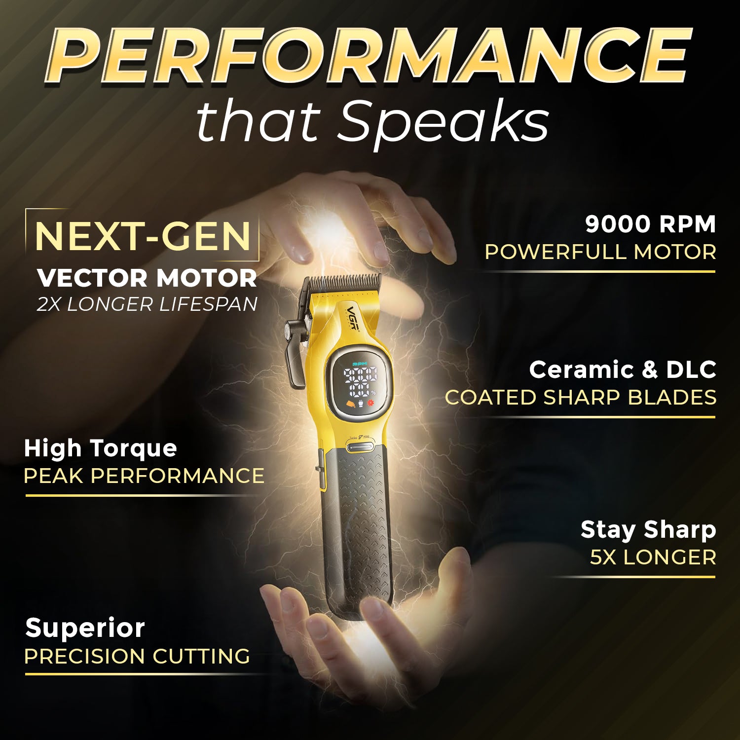 VGR V-886C Professional Hair Clipper