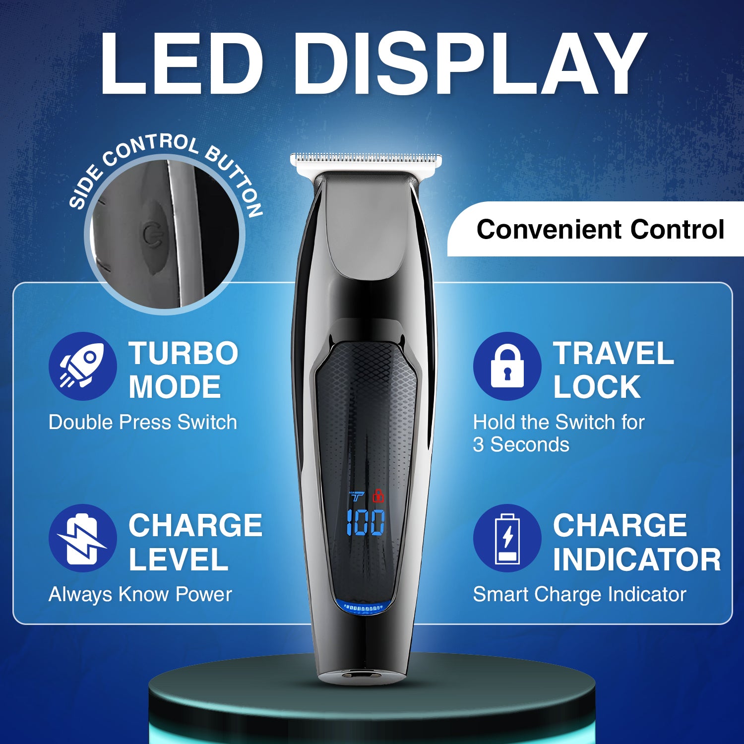 VGR V-070 Hair Trimmer For Men, Grey
