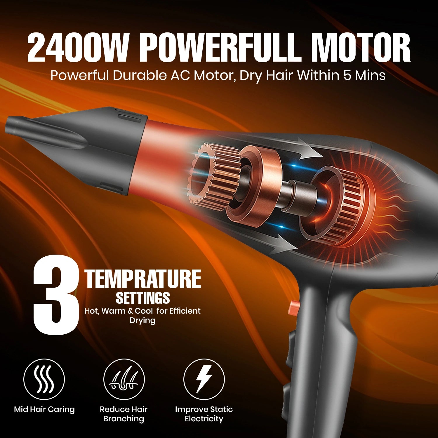 VGR V-455 Professional Hair Dryer for Both Men and Women