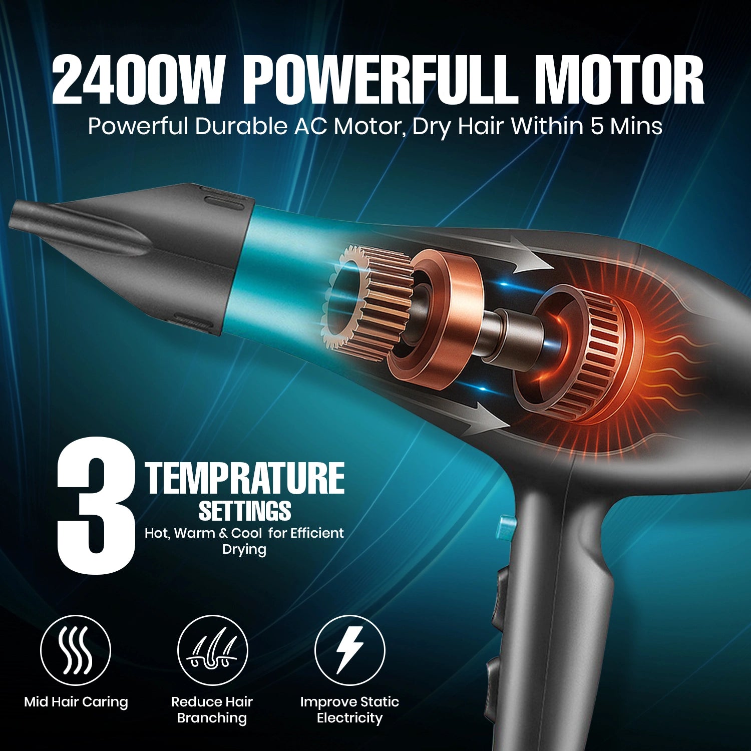 VGR V-455 Professional Hair Dryer for Both Men and Women