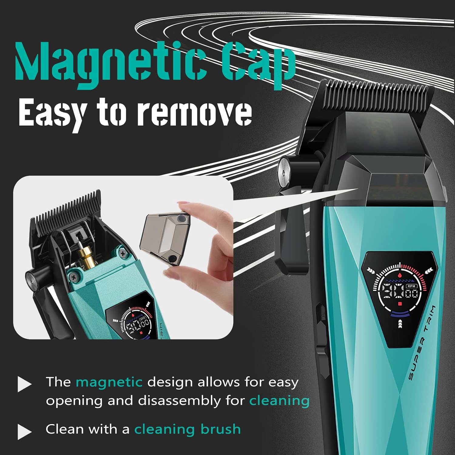 VGR 877S3 3-in-1 Professional Barber Kit with Hair Clipper, Trimmer & Foil Shaver, Blue & Black