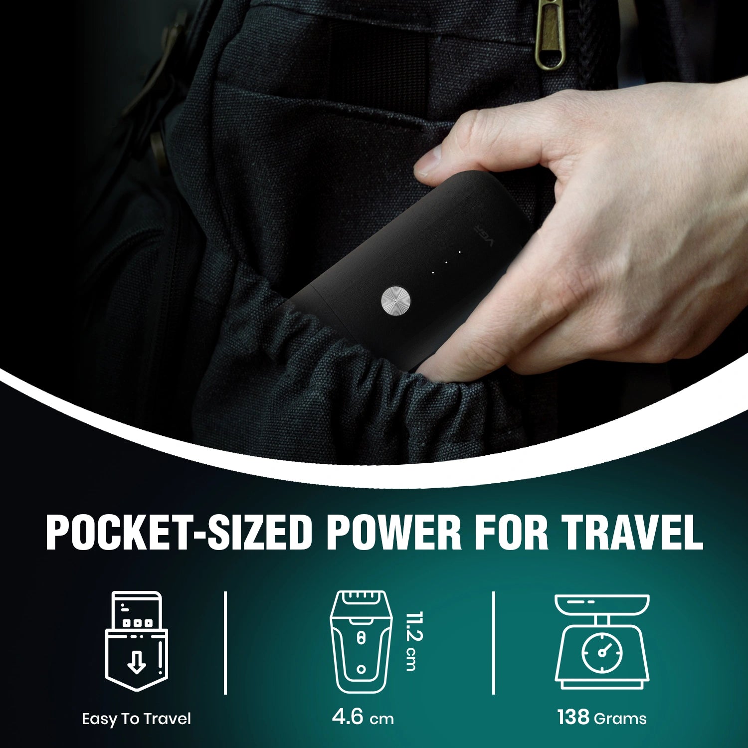 VGR V-932 Pocket Hair Trimmer For Men (Black) VGR