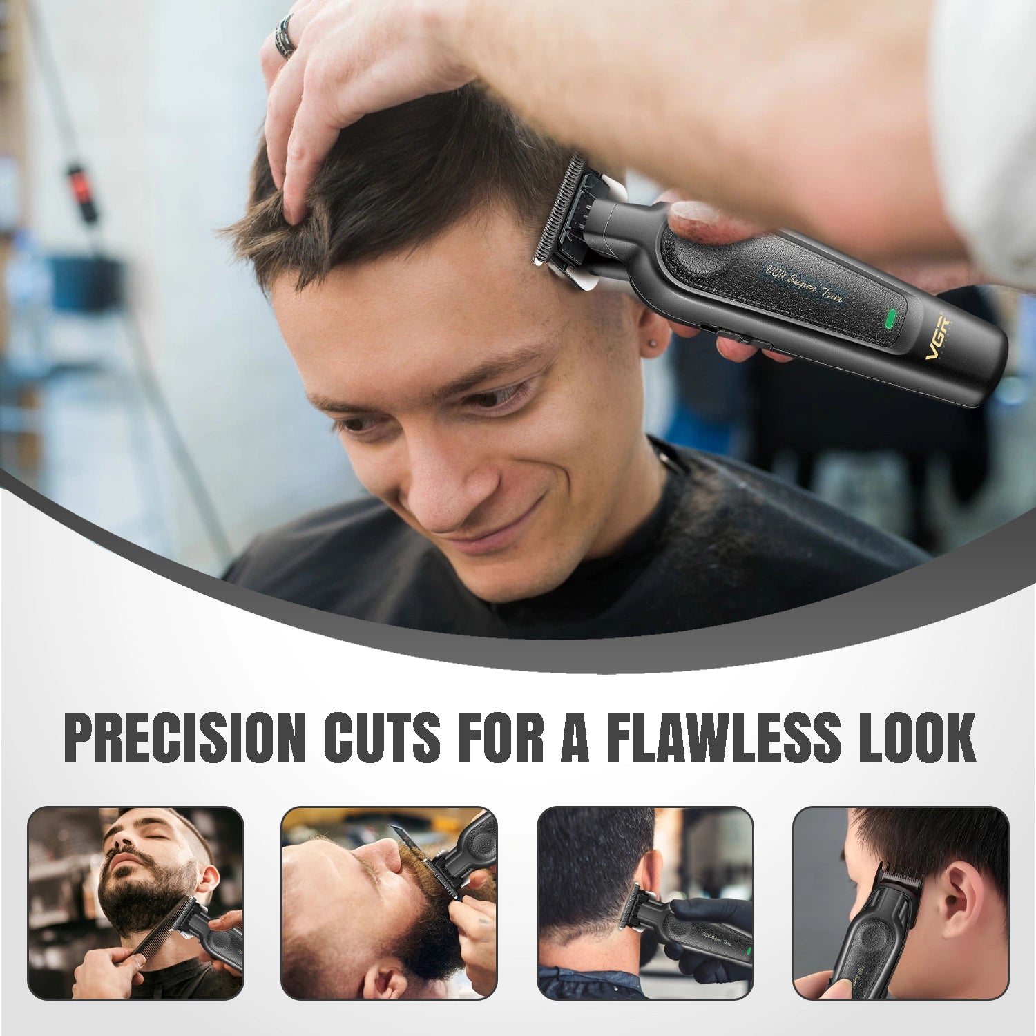 VGR V-995 Professional Hair Trimmer for Men (Black)