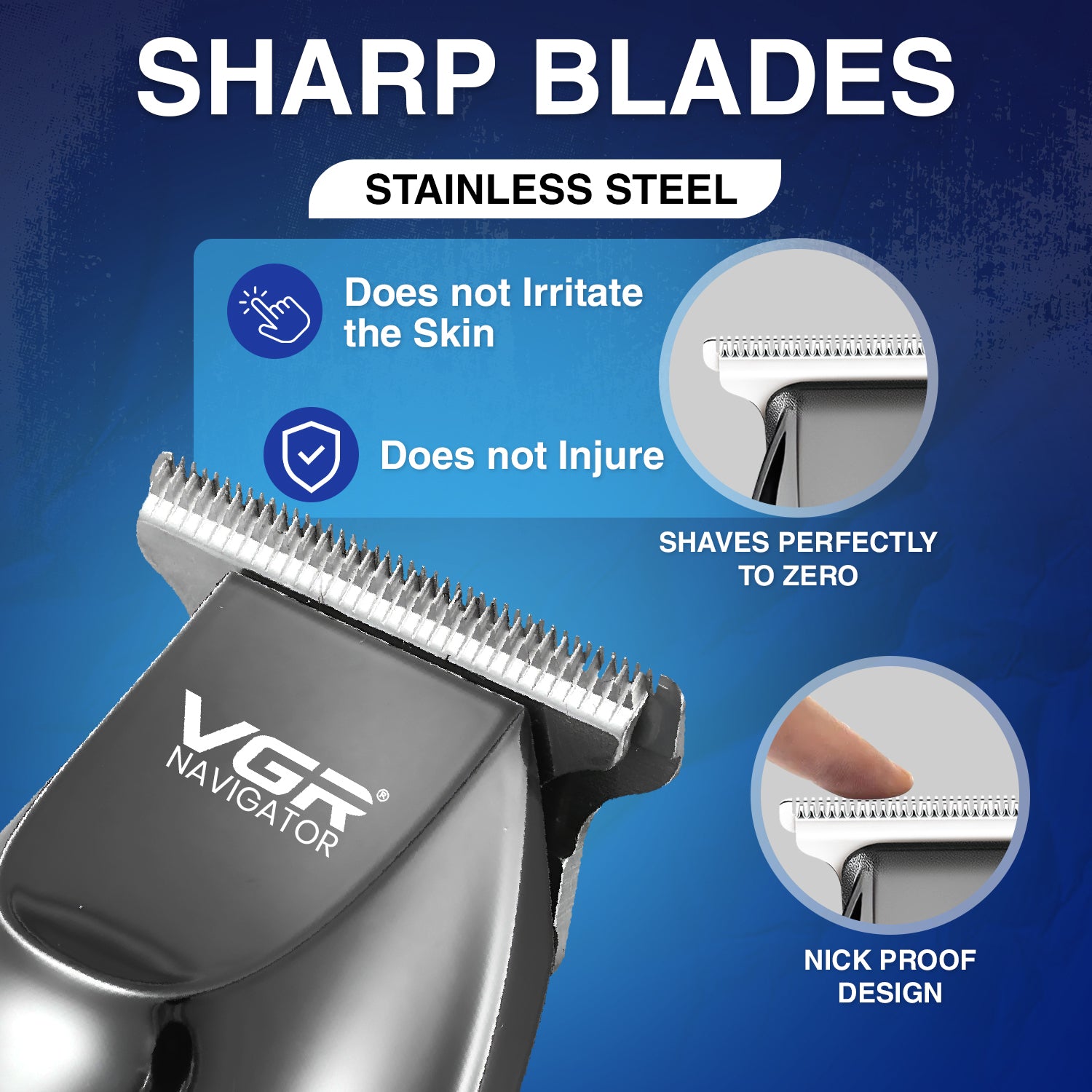 VGR V-070 Hair Trimmer For Men, Grey