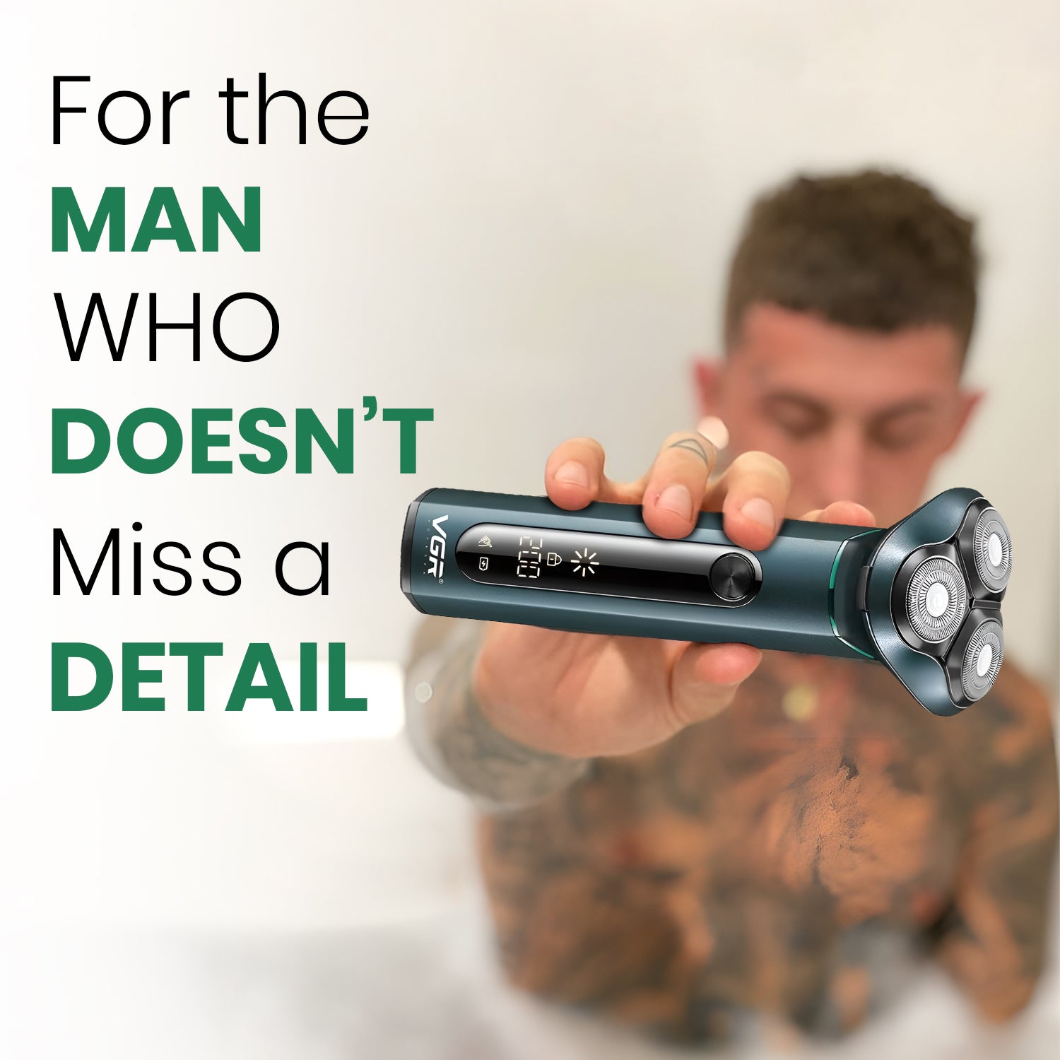 VGR V-310 Waterproof Beard Shaver For Men, Black