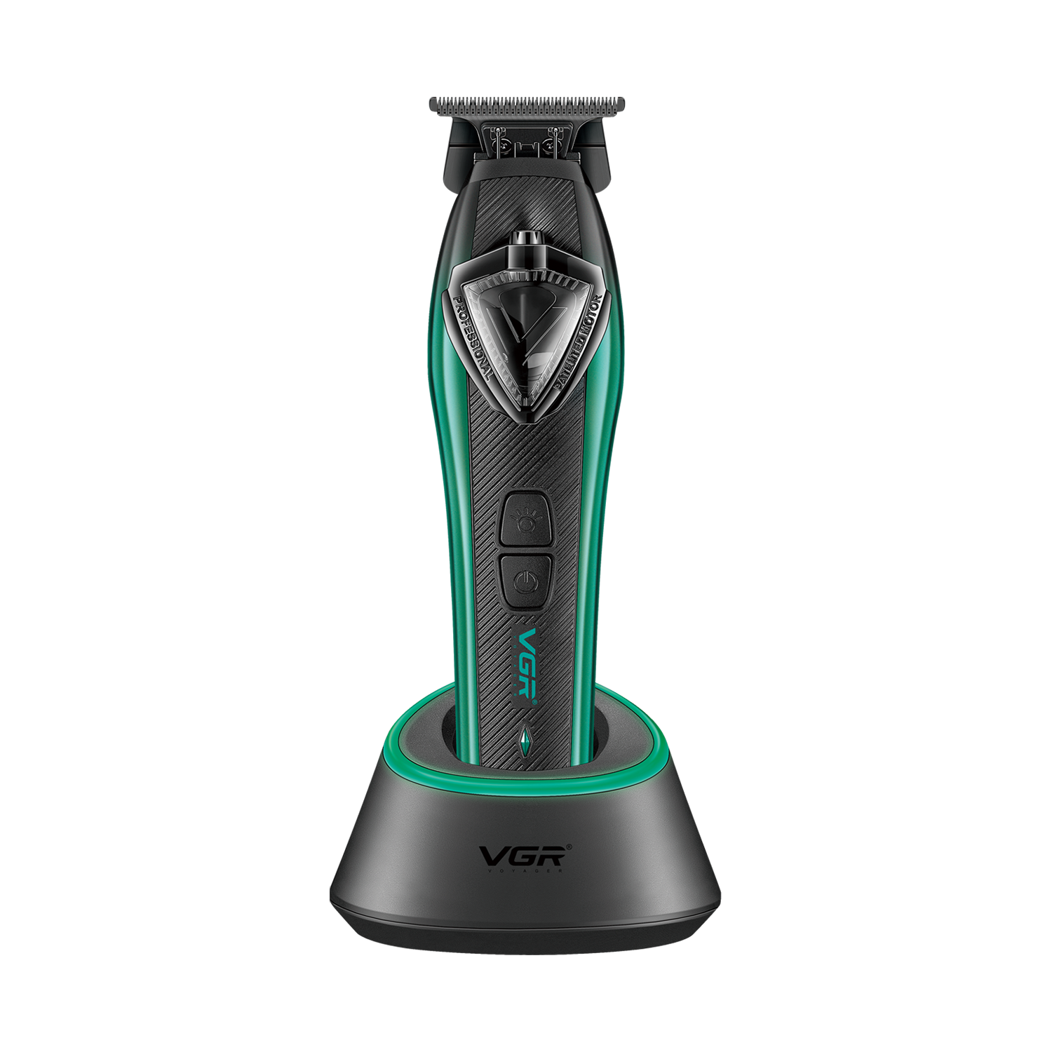 VGR V-883T Professional Hair Trimmer for Men, Black & Green