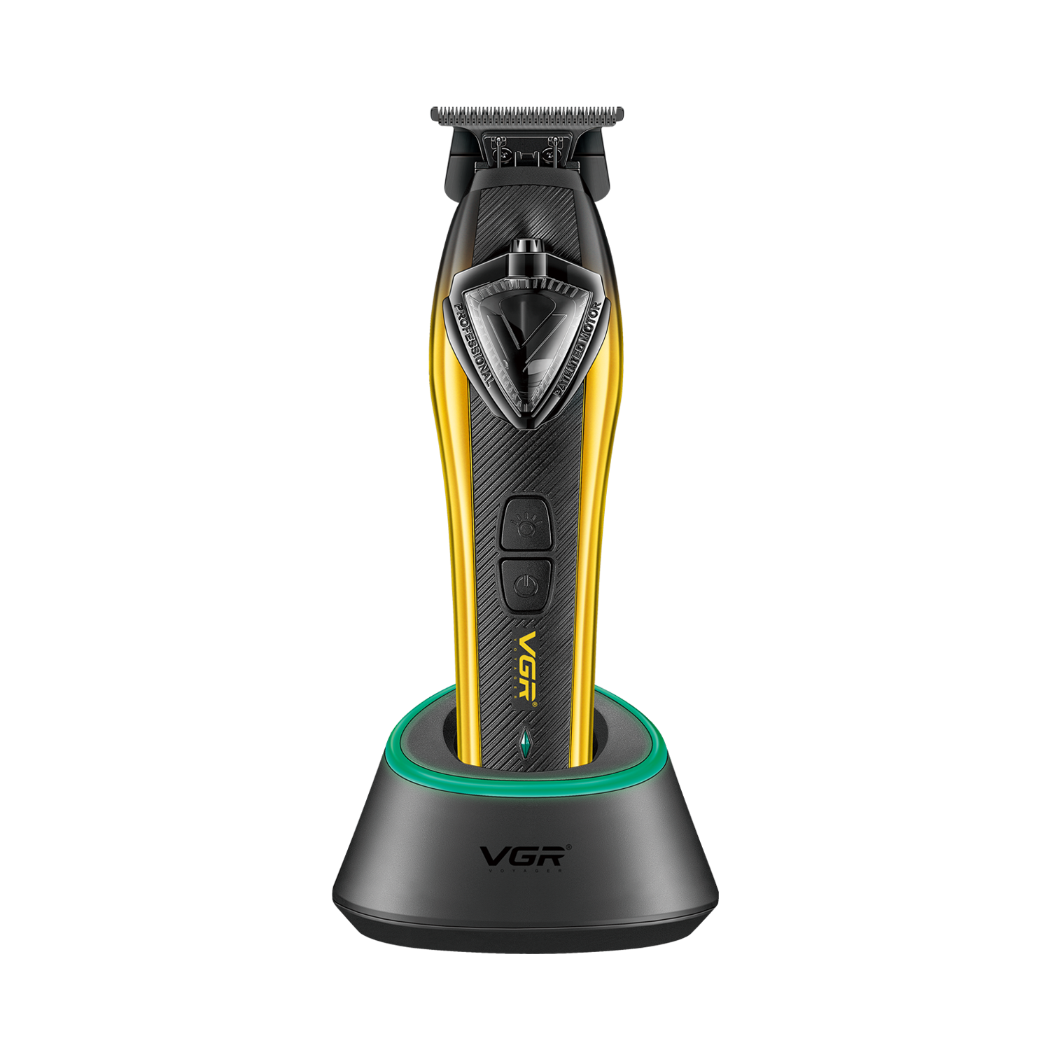VGR V-883T Professional Hair Trimmer for Men, Black & Green