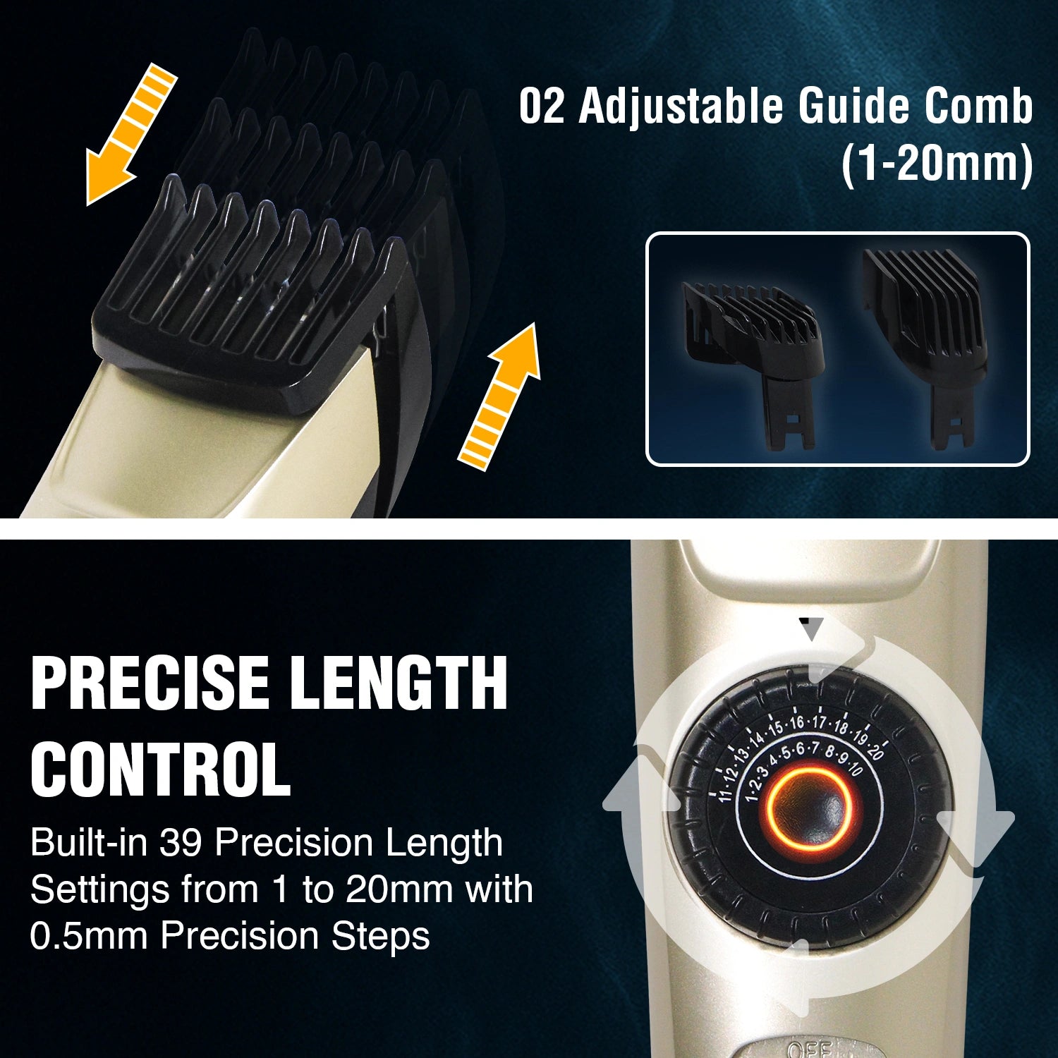 VGR V-031 Hair Trimmer For Men, Silver