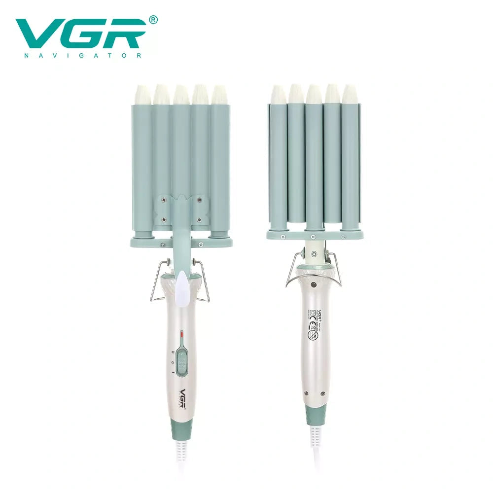 VGR V-597 5 Barrel Hair Curler For Women, Green