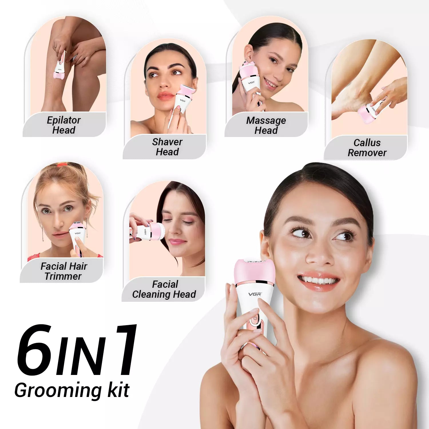 VGR V-733 Professional 6 In 1 Lady Care Set