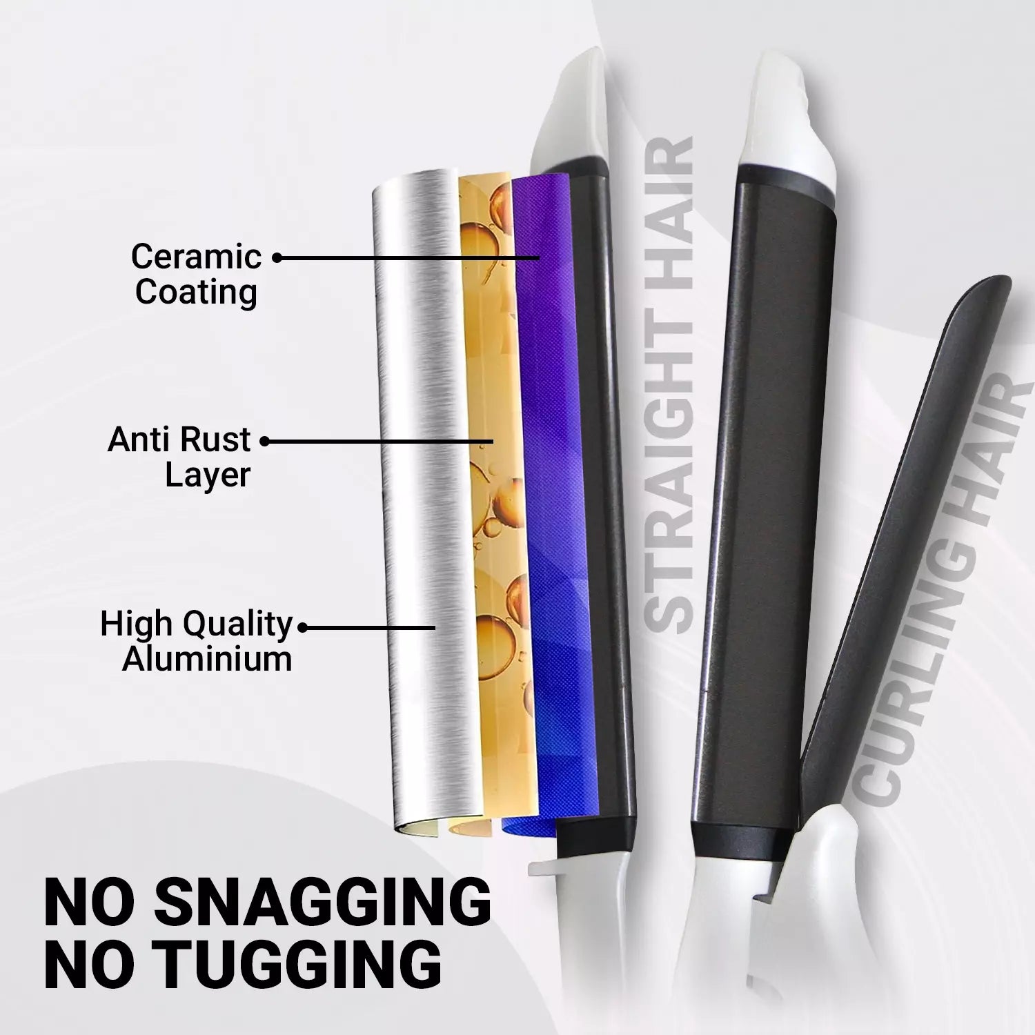 VGR V-558 2 In 1 Hair Straightener And Curler, White