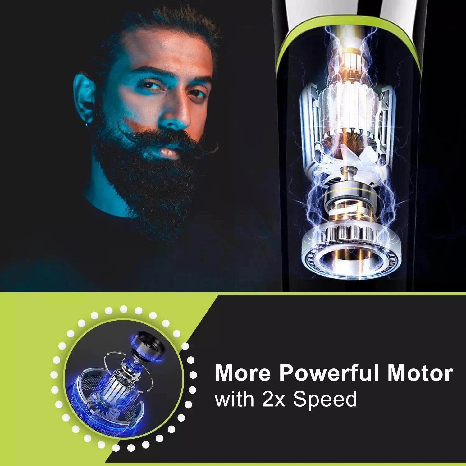 VGR V-295 IPX6 Waterproof Hair Clipper For Men, Black