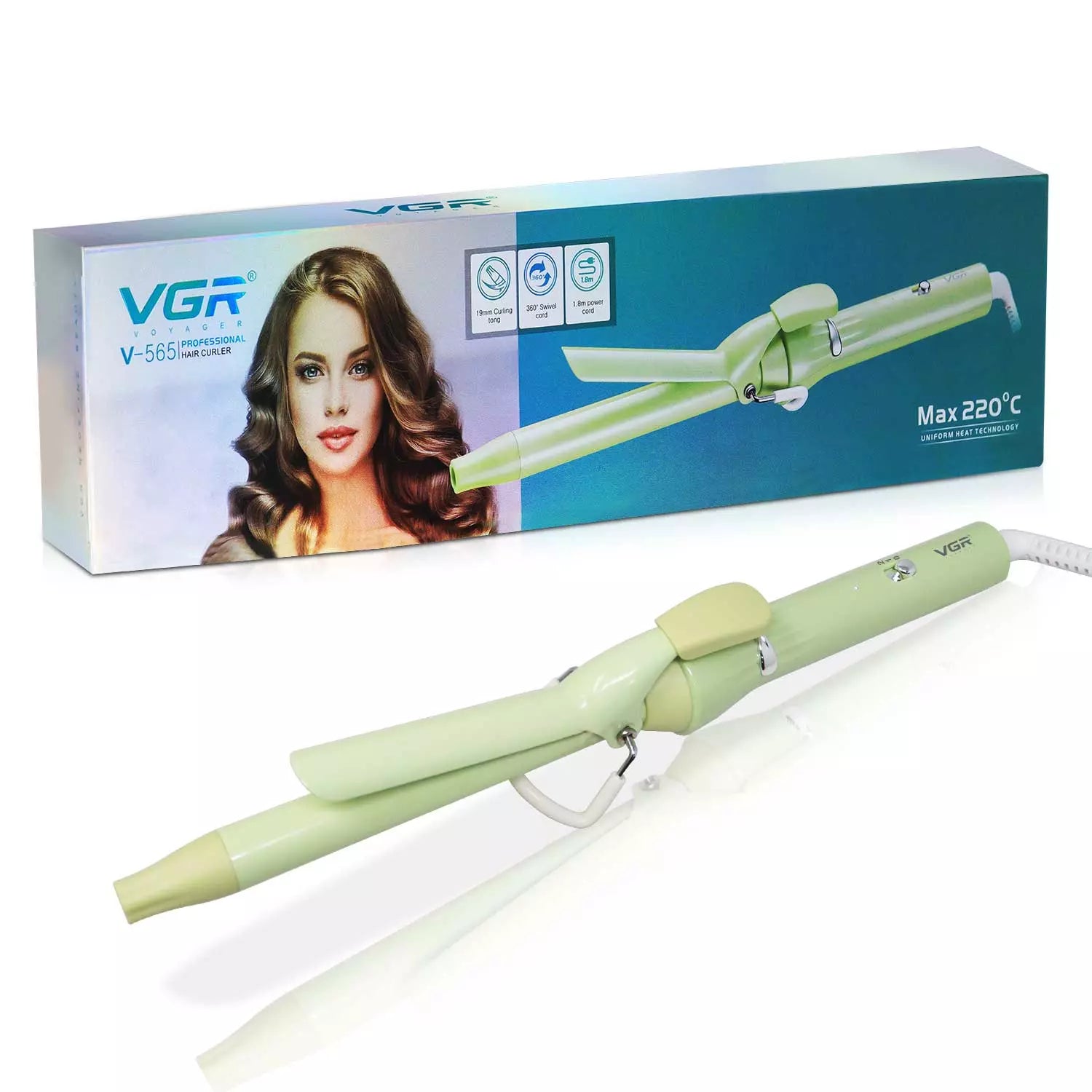 VGR V-565 Hair Curler Iron For Women, Pink