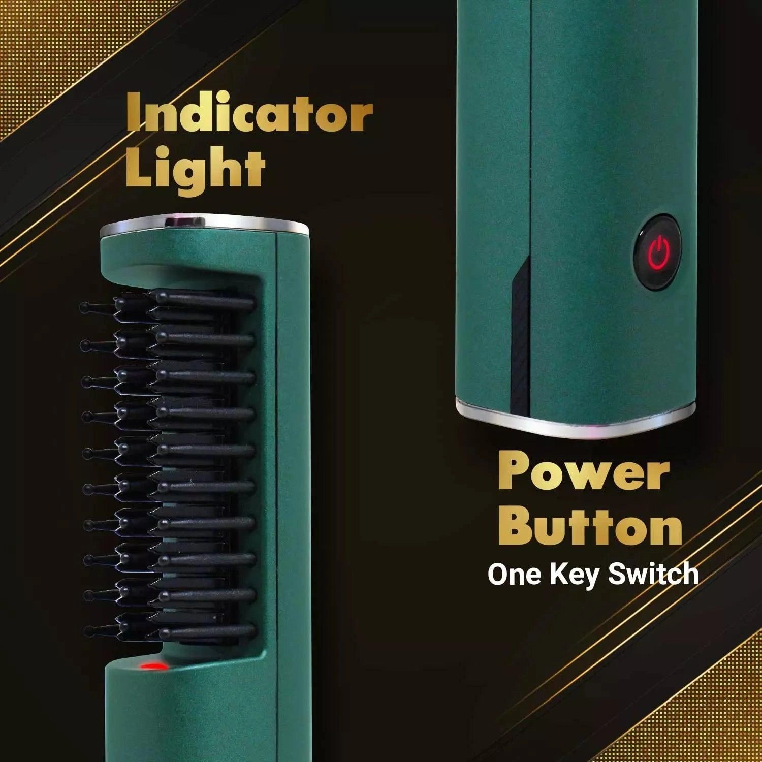 VGR V-587 Electric Hair Straightener Comb For Unisex, Green