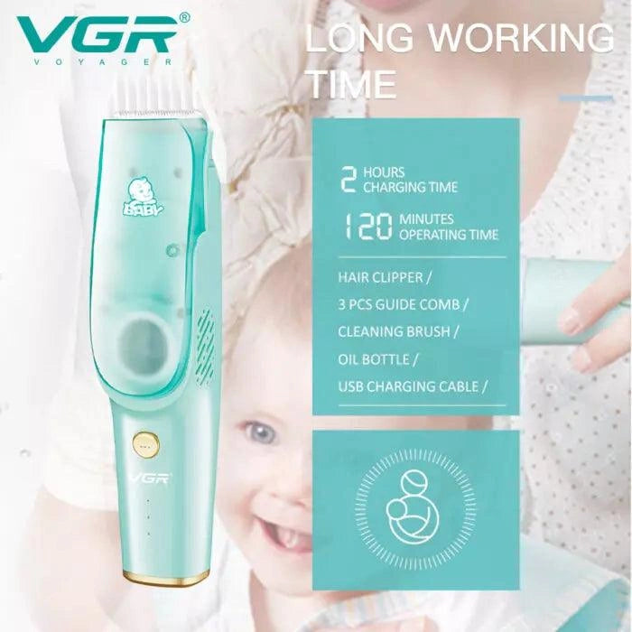 VGR V-151 Baby Vacuum Hair Clipper, Green