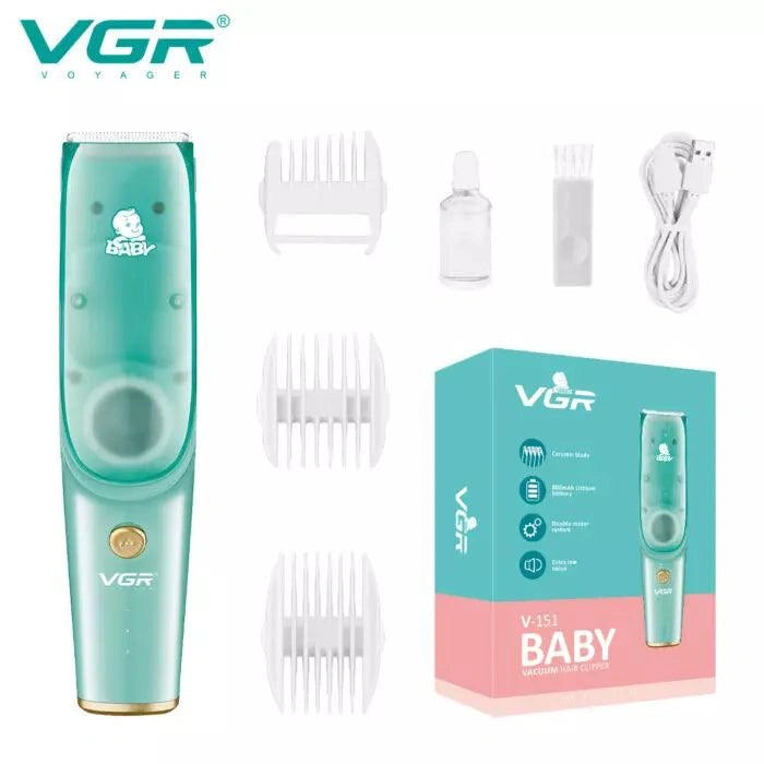 VGR V-151 Baby Vacuum Hair Clipper, Green