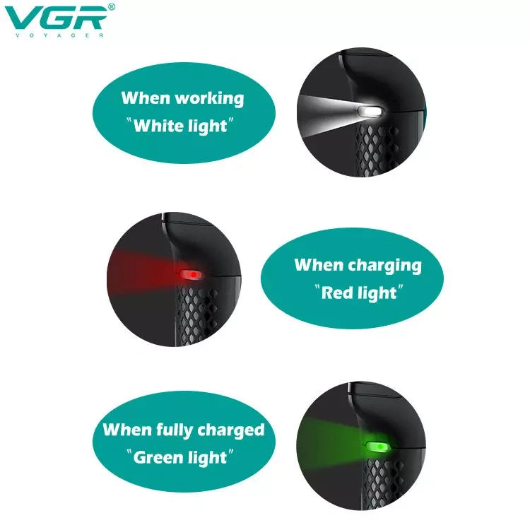 VGR V-602 Waterproof Body Hair Trimmer For Men, Black