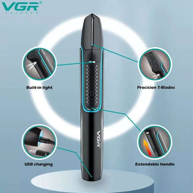 VGR V-602 Waterproof Body Hair Trimmer For Men, Black