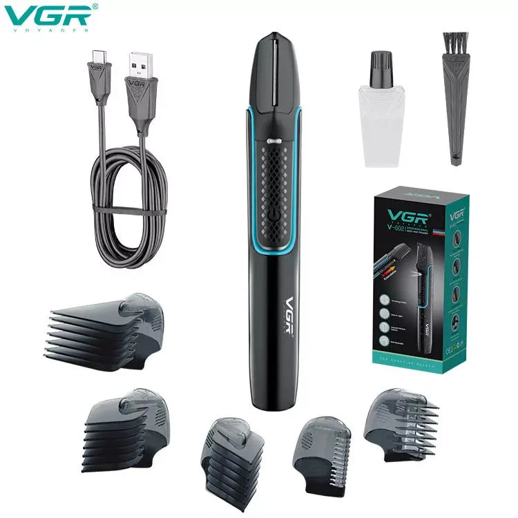 VGR V-602 Waterproof Body Hair Trimmer For Men, Black