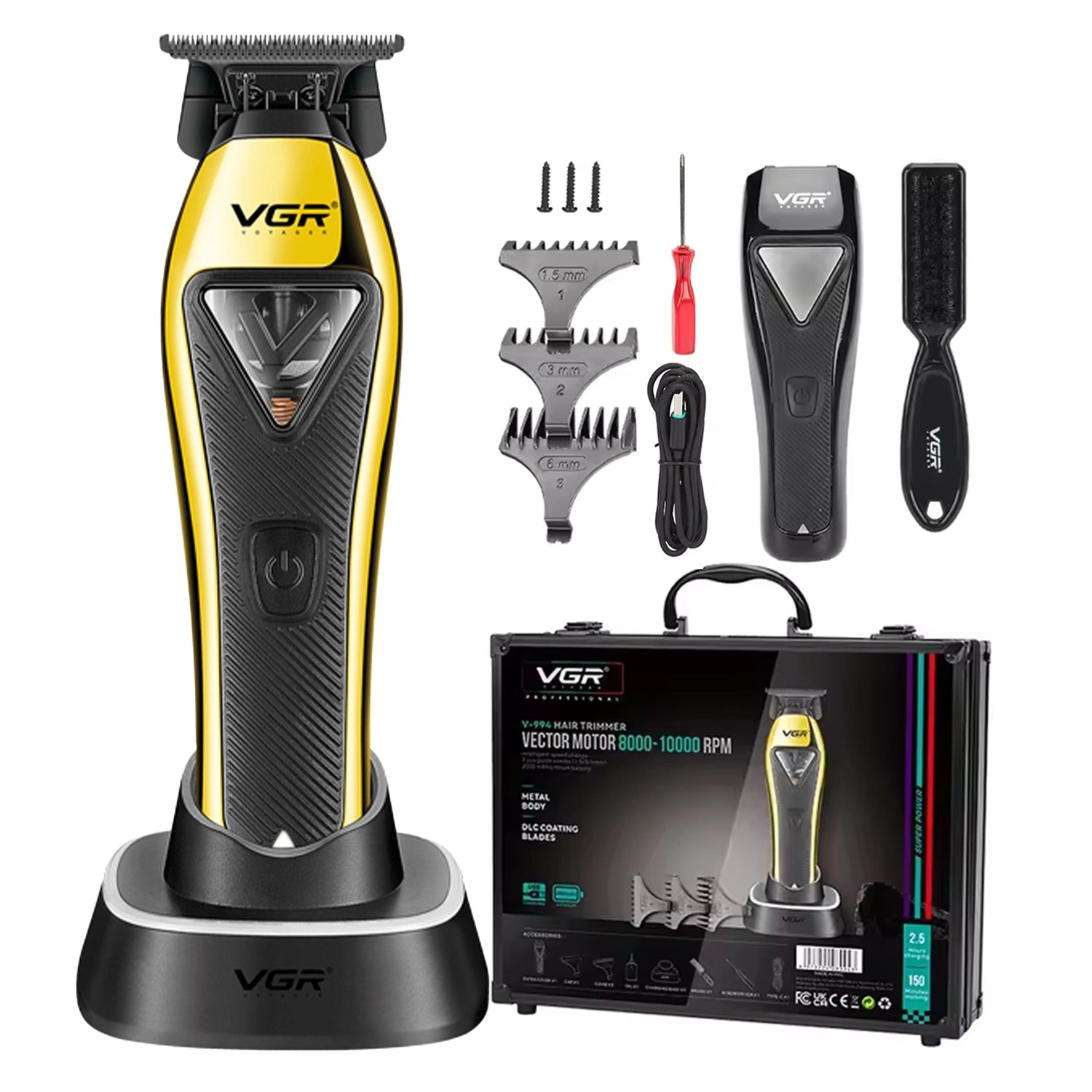 VGR V-994 Professional Hair Trimmer For Men with Wireless Charging & Powerful Motor - vgrofficial.in