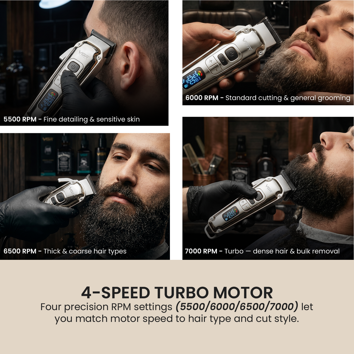 VGR V-006 Professional Hair Clipper For Men, Gold (Copy)