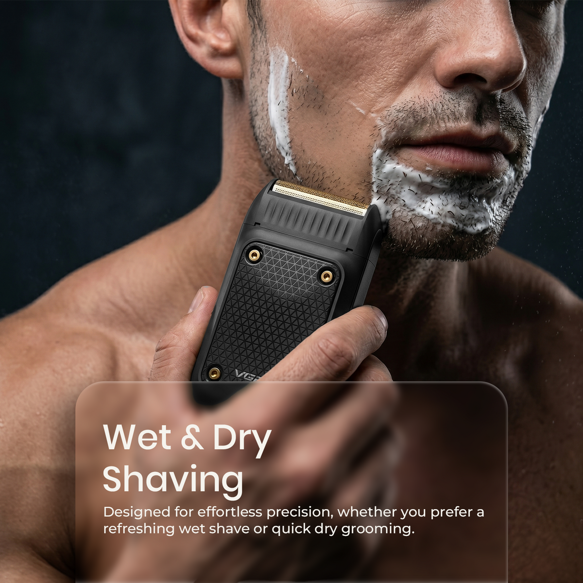VGR V-353 2 In 1 Beard Shaver For Men, Black