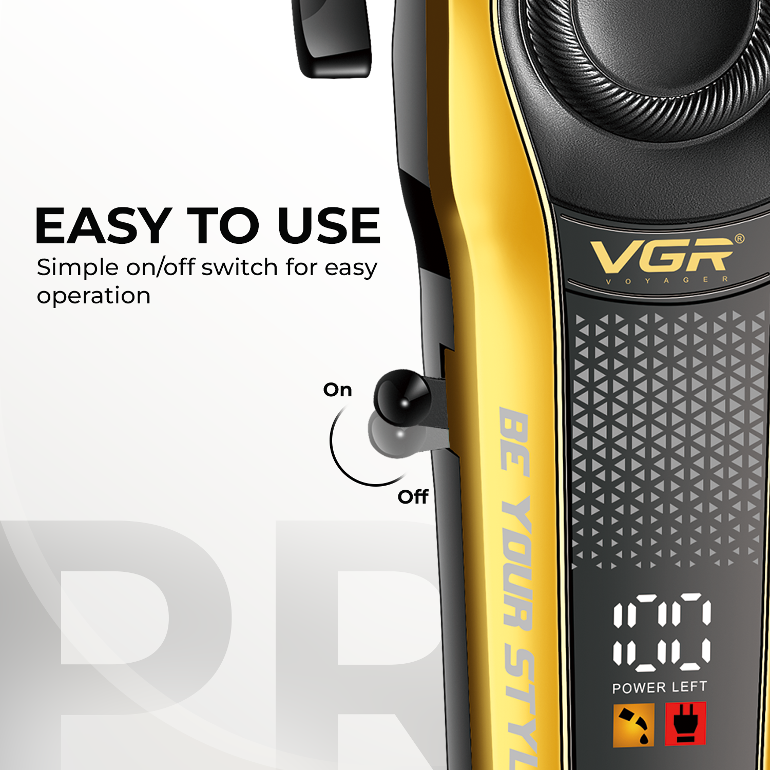 VL-786 Gold Hair Clipper for Men - Professional Limited Edition