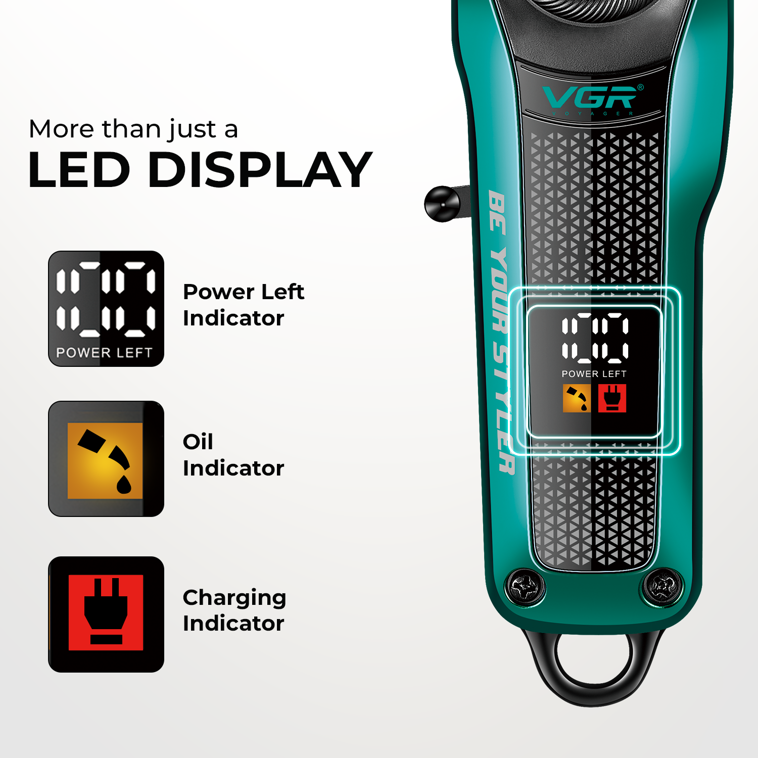 VL-786 Green Hair Clipper for Men - Professional Limited Edition