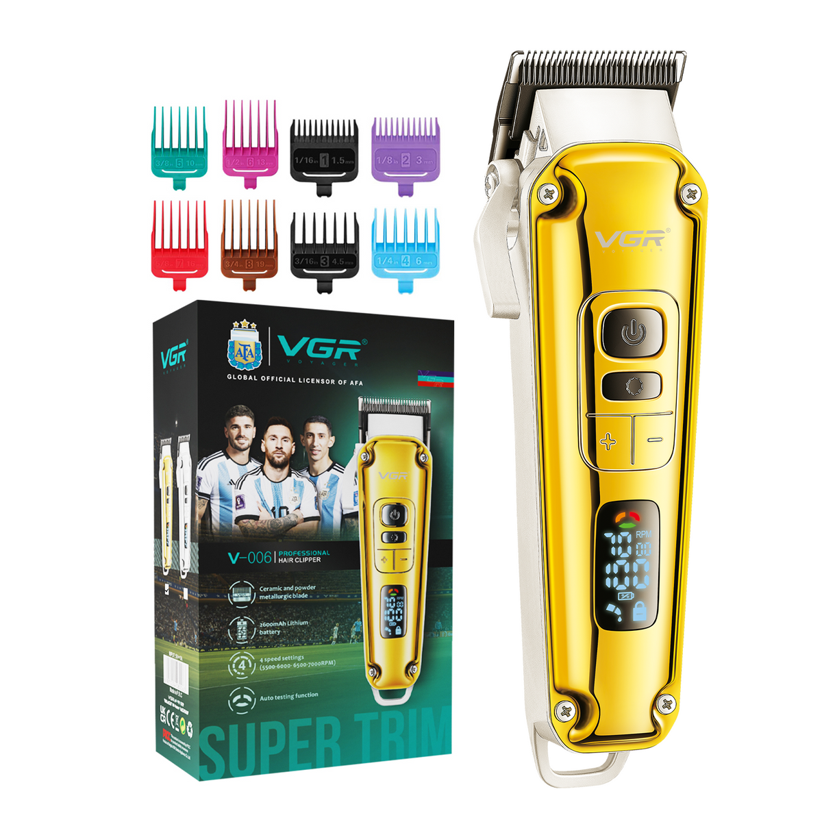 VGR V-006 Professional Hair Clipper For Men, Gold